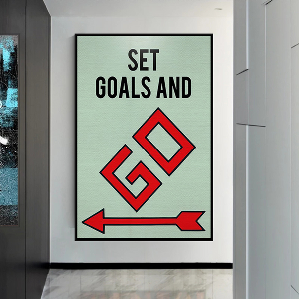 Alec Monopoly Set Goals and Go Play Card Canvas Wall Art-Wall Posters