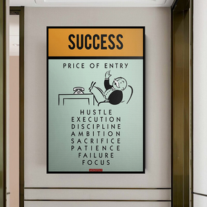 Alec Monopoly Success Price of Entry Play Card Canvas Wall Art-Wall Posters