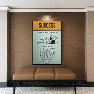 Alec Monopoly Success Price of Entry Play Card Canvas Wall Art-Wall Posters