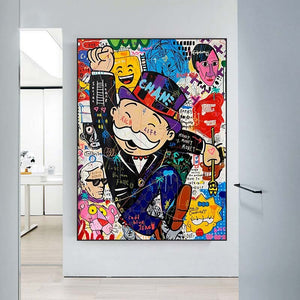 Alec Monopoly The World is Yours Canvas Print-Monopoly Wall Poster