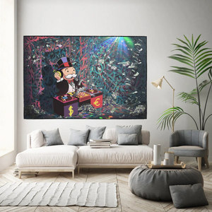 Alec Monopoly Unleashes Beats as Club Wall's Artistic DJ Wall Art-Wall Posters