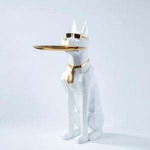 Alsatian Dog Tray Decoration Statue: Exquisite Home Décor-Supreme Sculptures