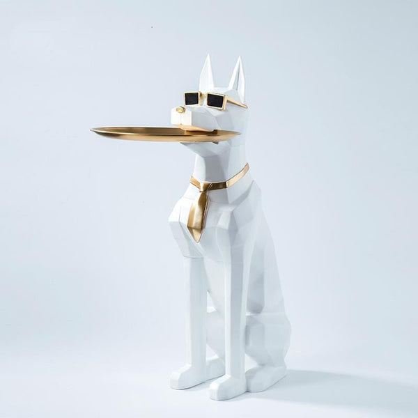 Alsatian Dog Tray Decoration Statue: Exquisite Home Décor-Supreme Sculptures
