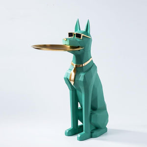 Alsatian Dog Tray Decoration Statue: Exquisite Home Décor-Supreme Sculptures
