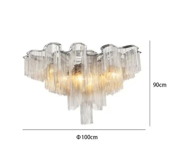 Aluminium Fringed Chandelier: Elegant and Timeless Design-Ceiling Chandelier