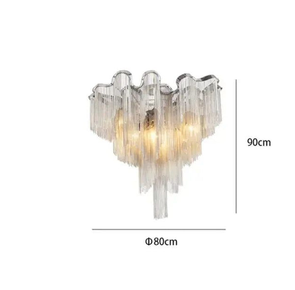 Aluminium Fringed Chandelier: Elegant and Timeless Design-Ceiling Chandelier