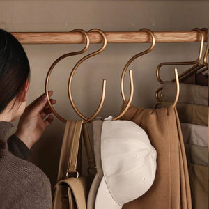 Aluminum Alloy 5pcs S-Shape Hooks Hangers-Drying Racks & Hangers