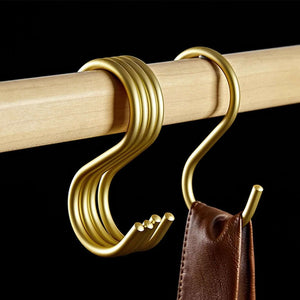 Aluminum Alloy 5pcs S-Shape Hooks Hangers-Drying Racks & Hangers