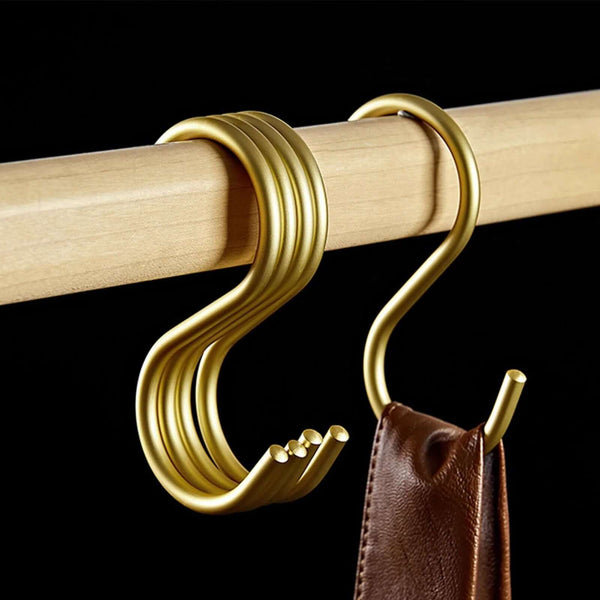 Aluminum Alloy 5pcs S-Shape Hooks Hangers-Drying Racks & Hangers