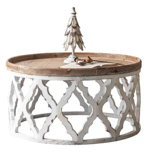 American Retro Solid Oak Wood Coffee Table Set-Coffee Table