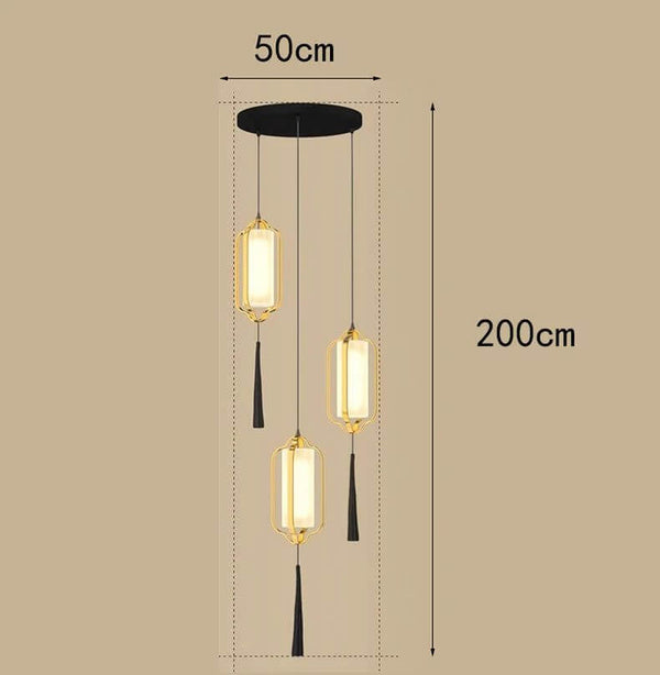 Ancient Lanterns Crystal Chandelier Lighting-Staircase Chandelier