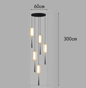 Ancient Lanterns Crystal Chandelier Lighting-Staircase Chandelier