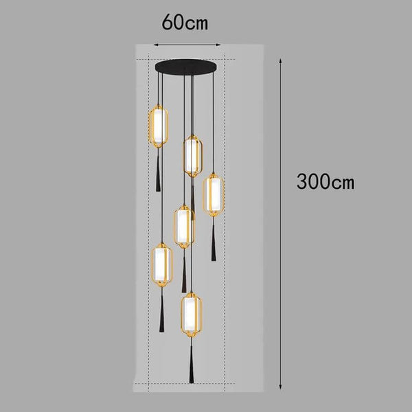 Ancient Lanterns Crystal Chandelier Lighting-Staircase Chandelier