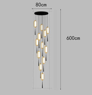 Ancient Lanterns Crystal Chandelier Lighting-Staircase Chandelier