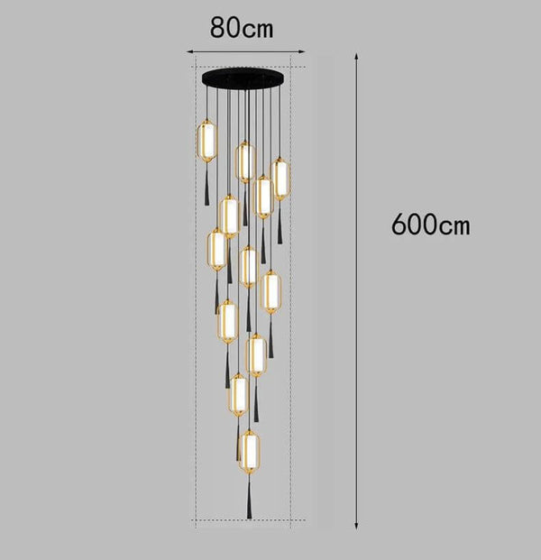 Ancient Lanterns Crystal Chandelier Lighting-Staircase Chandelier