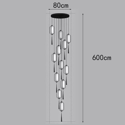 Ancient Lanterns Crystal Chandelier Lighting-Staircase Chandelier