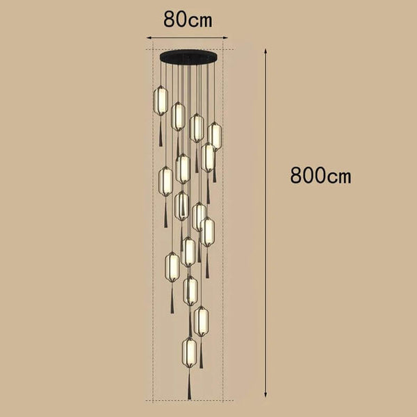 Ancient Lanterns Crystal Chandelier Lighting-Staircase Chandelier