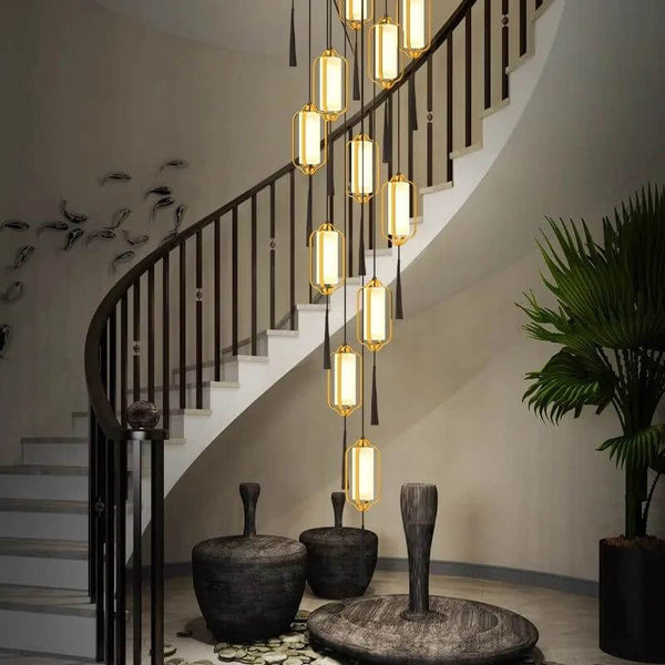 Ancient Lanterns Crystal Chandelier Lighting-Staircase Chandelier