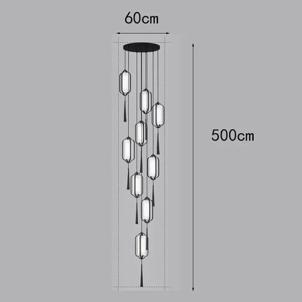 Ancient Lanterns Crystal Chandelier Lighting-Staircase Chandelier