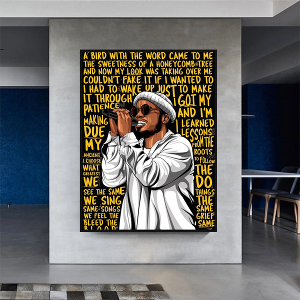 Anderson Paak Singer Rapper Canvas Wall Art-Wall Posters