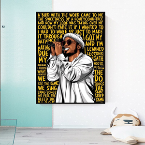 Anderson Paak Singer Rapper Canvas Wall Art-Wall Posters