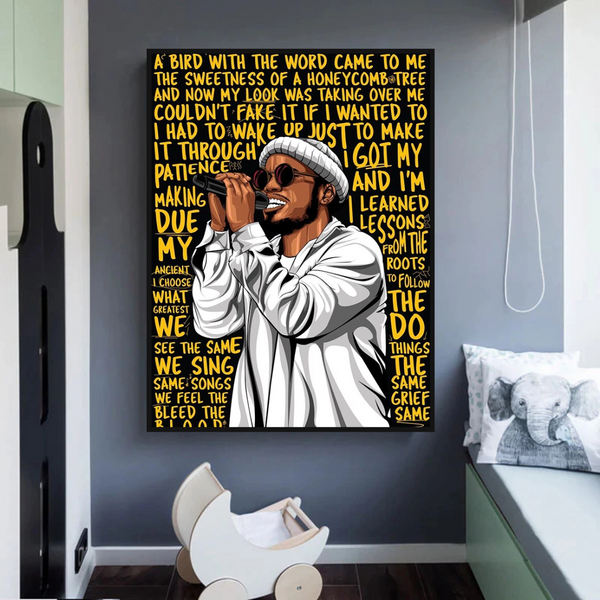 Anderson Paak Singer Rapper Canvas Wall Art-Wall Posters