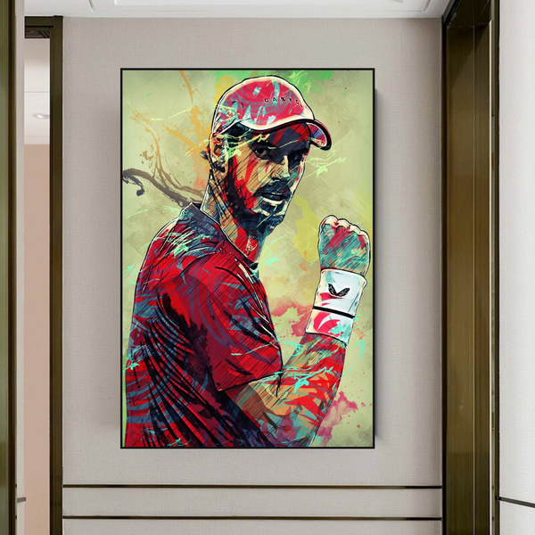 Andy Murray Tennis Legend Canvas Wall Art - Sports Decor-Wall Posters
