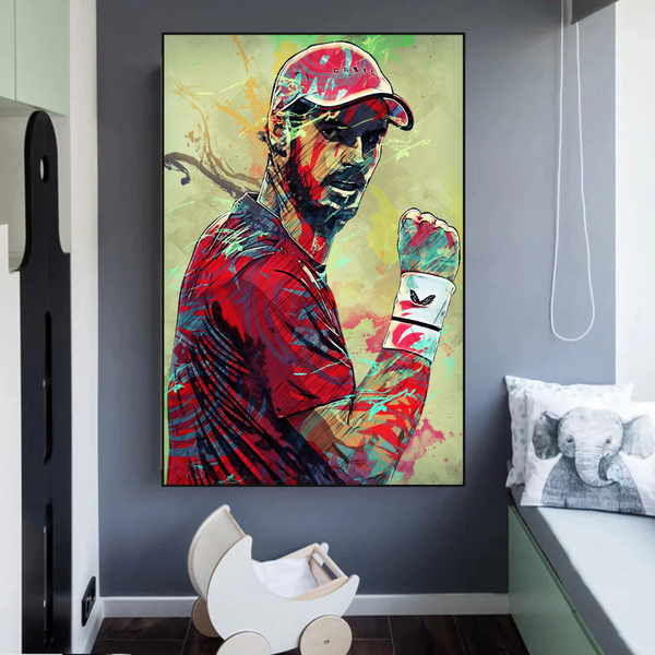 Andy Murray Tennis Legend Canvas Wall Art - Sports Decor-Wall Posters