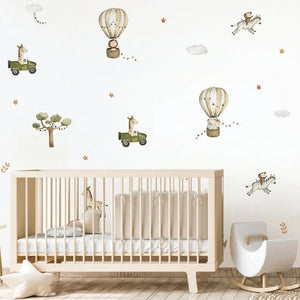 Animal Balloon Wall Stickers - Nursery Room Decoration for Kids-