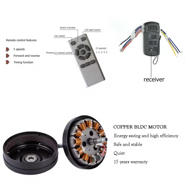 Antique Wooden Blades Large Fan-Ceiling Fans