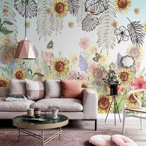 Artistic Leaf Wallpaper for Home Wall Decor-Flower & Leaf Wallpaper