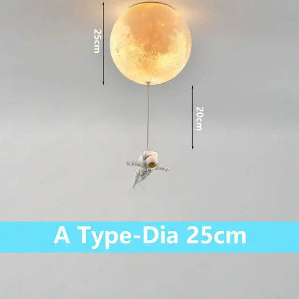 Astronaut Moon Ceiling Light for Kids Room-Kids Room Nursery Lighting