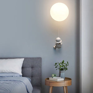 Astronaut on Moon Wall Lamp - Kids Room Lighting-Kids Room Nursery Lighting