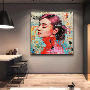 Audrey Hepburn Brushed Wall Art - Stunning Decor-Wall Posters