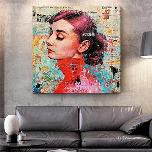 Audrey Hepburn Brushed Wall Art - Stunning Decor-Wall Posters