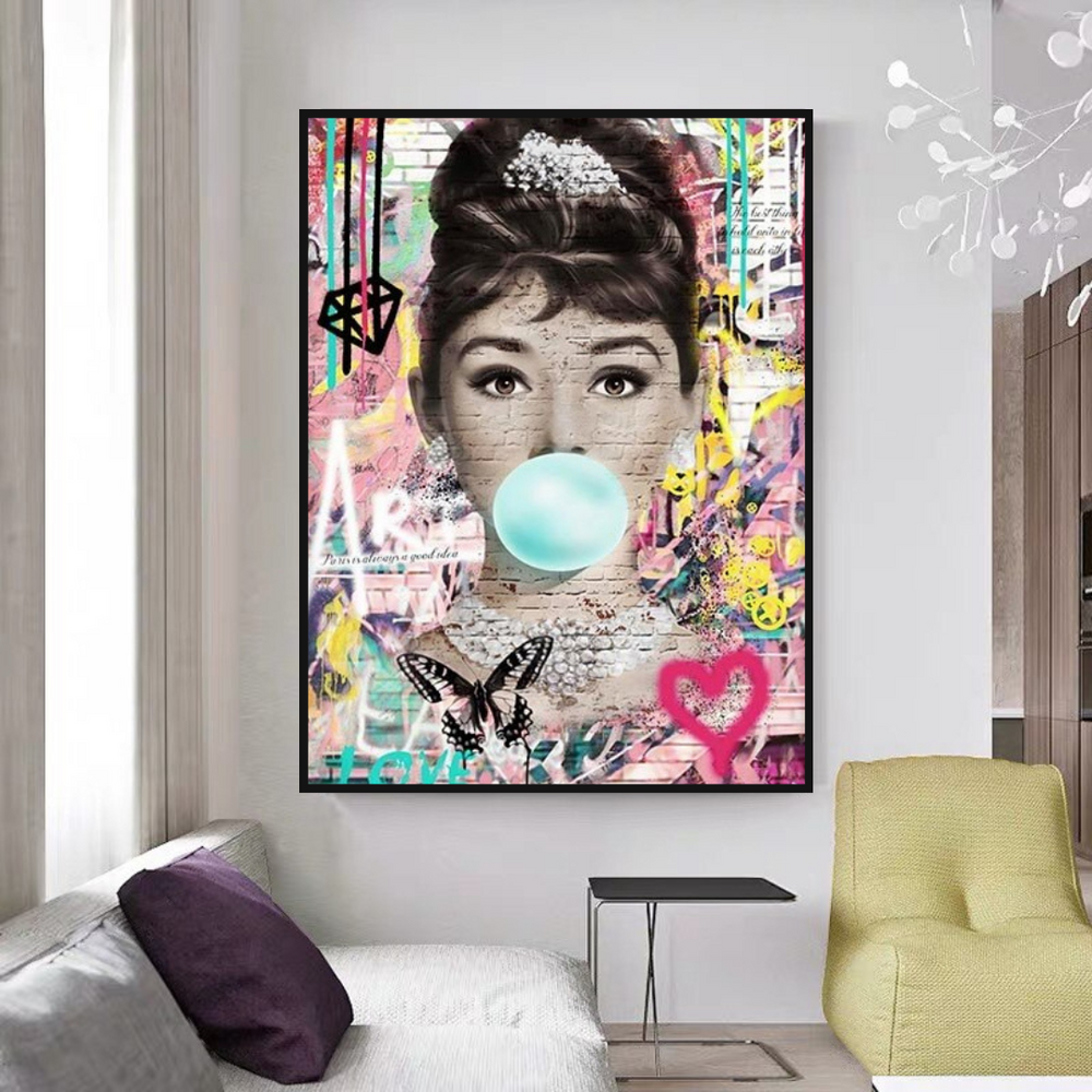 Audrey Hepburn Canvas Poster - Authentic Wall Art-Wall Posters