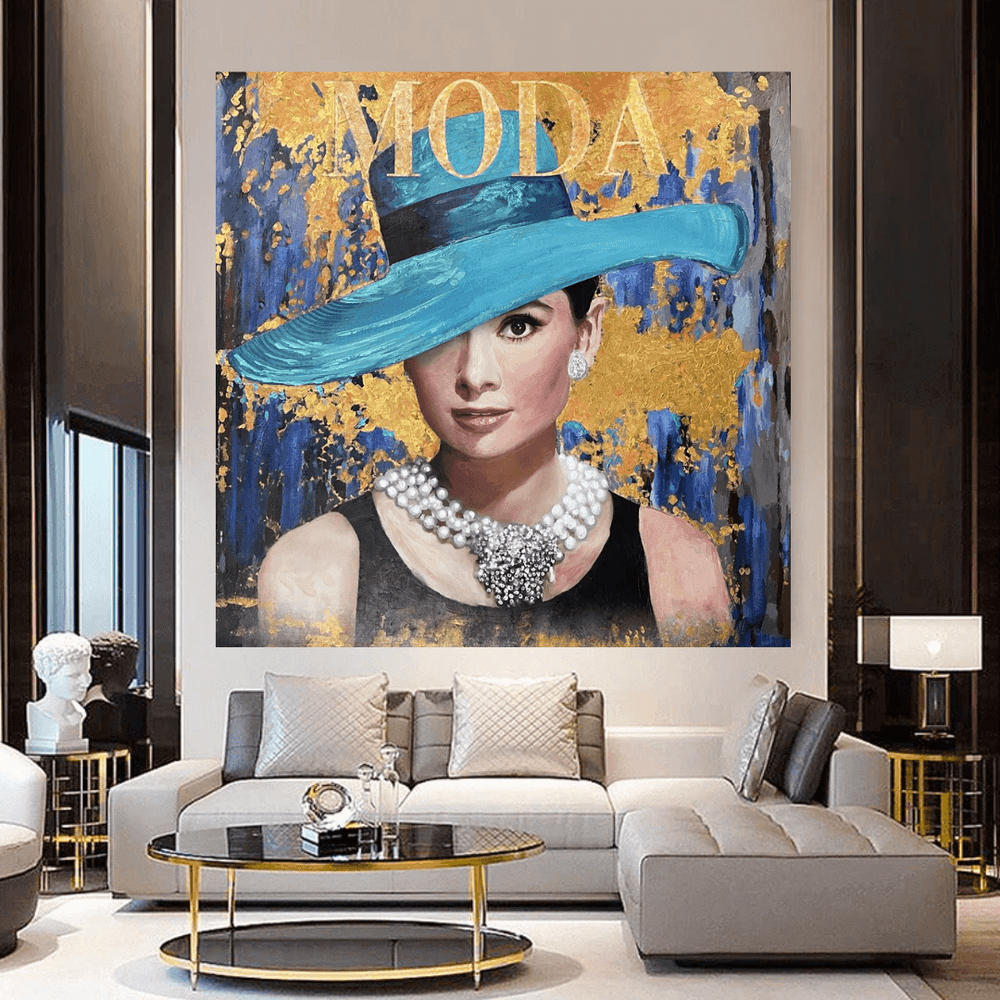 Audrey Hepburn Moda Queen Canvas Art-Wall Posters