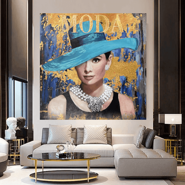 Audrey Hepburn Moda Queen Canvas Art-Wall Posters