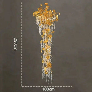 Autumn Leaves Fall Crystal Chandelier Lighting-Staircase Chandelier