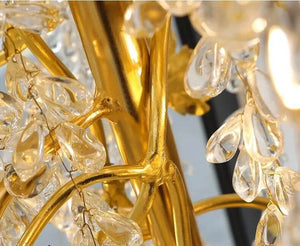 Autumn Leaves Fall Crystal Chandelier Lighting-Staircase Chandelier