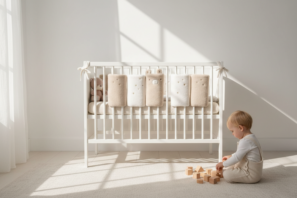 Baby-Kissenschutz, Lama-Design, weich gepolstert, fürs Kinderzimmer