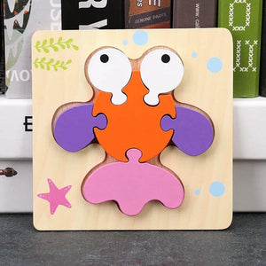 Baby 3D Wooden Puzzles Learning Animals-Wooden Puzzles