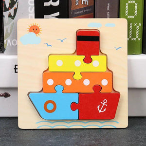 Baby 3D Wooden Puzzles Learning Animals-Wooden Puzzles