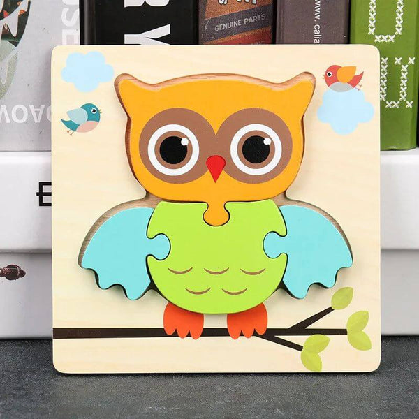 Baby 3D Wooden Puzzles Learning Animals-Wooden Puzzles