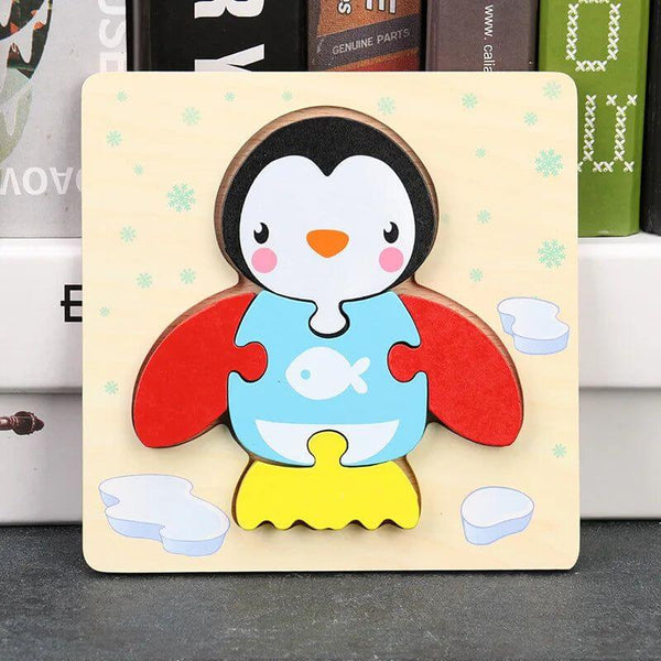 Baby 3D Wooden Puzzles Learning Animals-Wooden Puzzles