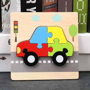Baby 3D Wooden Puzzles Learning Animals-Wooden Puzzles