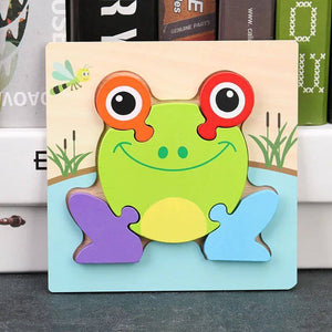 Baby 3D Wooden Puzzles Learning Animals-Wooden Puzzles