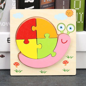Baby 3D Wooden Puzzles Learning Animals-Wooden Puzzles