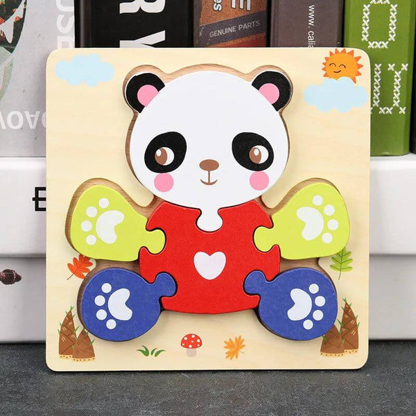 Baby 3D Wooden Puzzles Learning Animals-Wooden Puzzles
