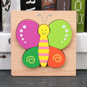 Baby 3D Wooden Puzzles Learning Animals-Wooden Puzzles
